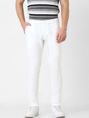 White Structured Chino