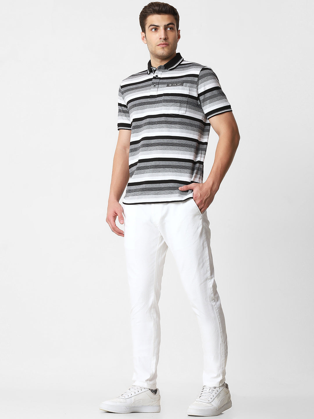 White Structured Chino