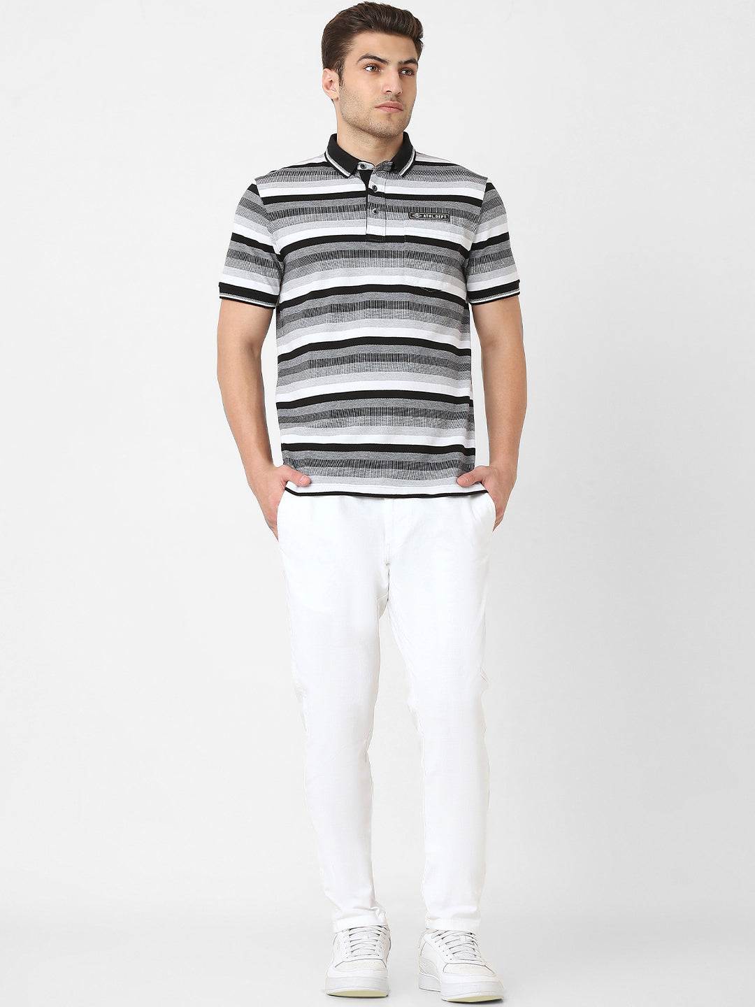 White Structured Chino