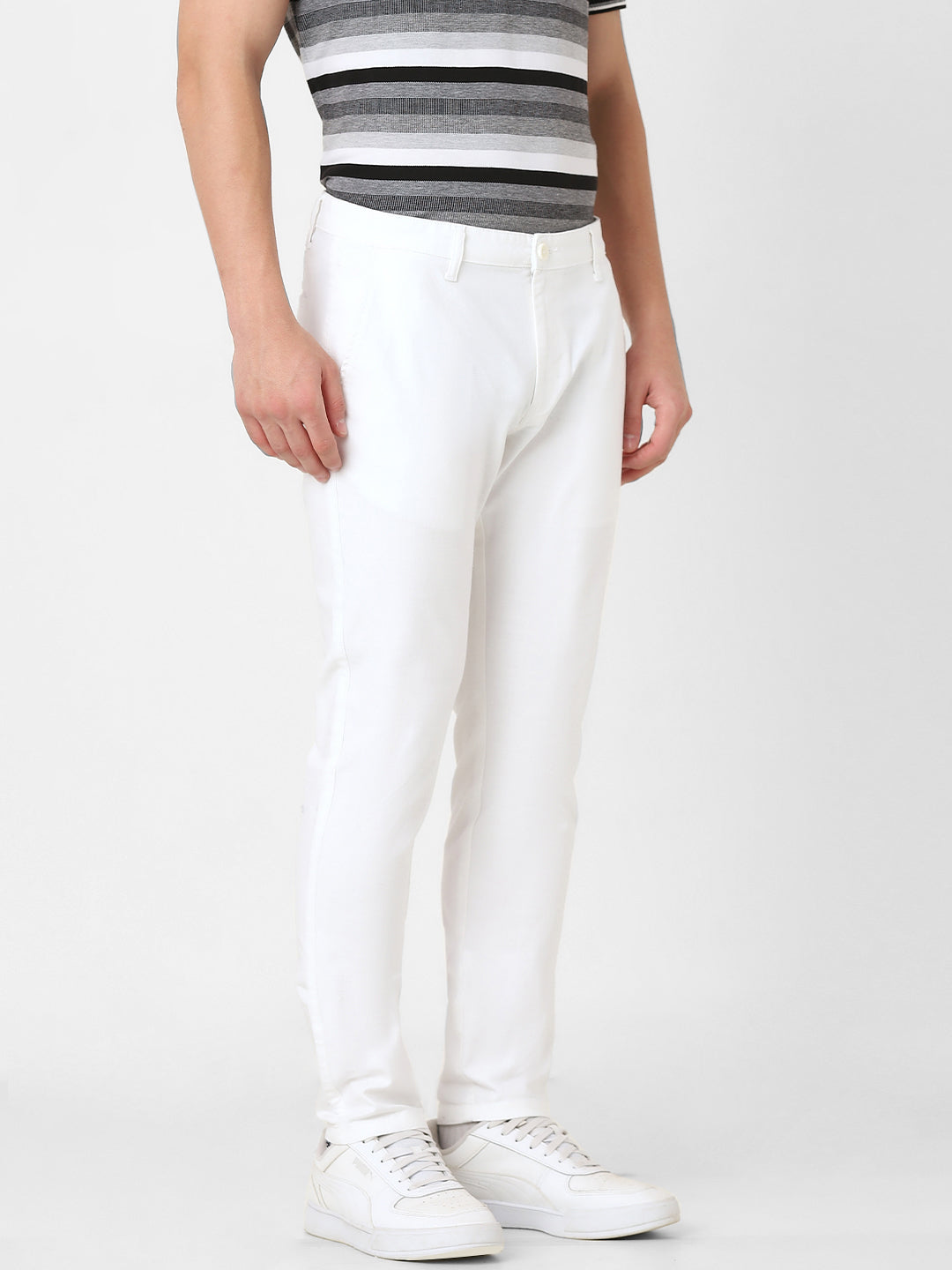 White Structured Chino