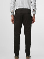 Brown Solid Slimfit Trouser