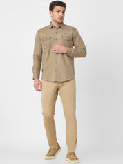 Khakhi Solid Trouser