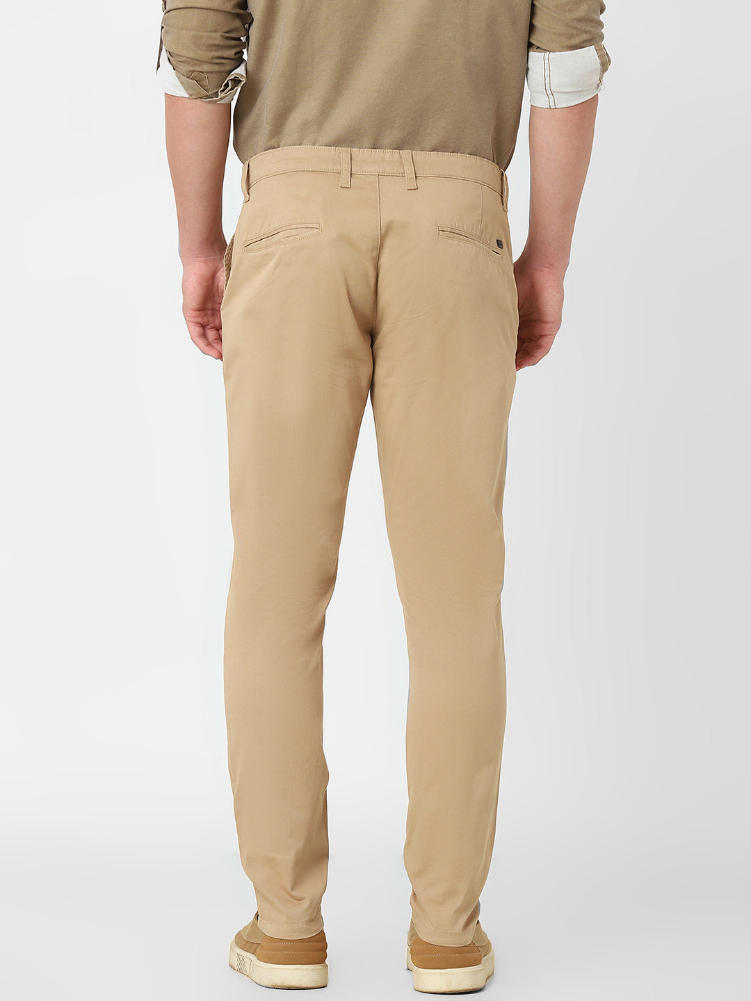 Khakhi Solid Trouser