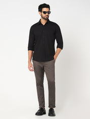 Brown Herringbone Slim Fit Trouser