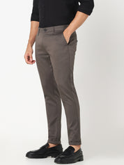 Brown Herringbone Slim Fit Trouser