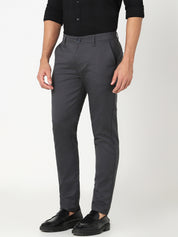 Grey Herringbone Slim Fit Trouser