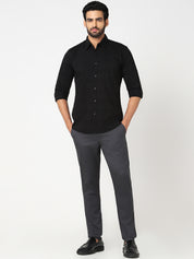 Grey Herringbone Slim Fit Trouser