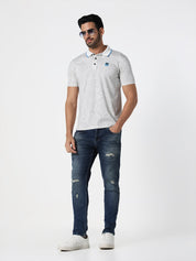 Men’s Dark Blue Distressed Slim Fit  Jeans