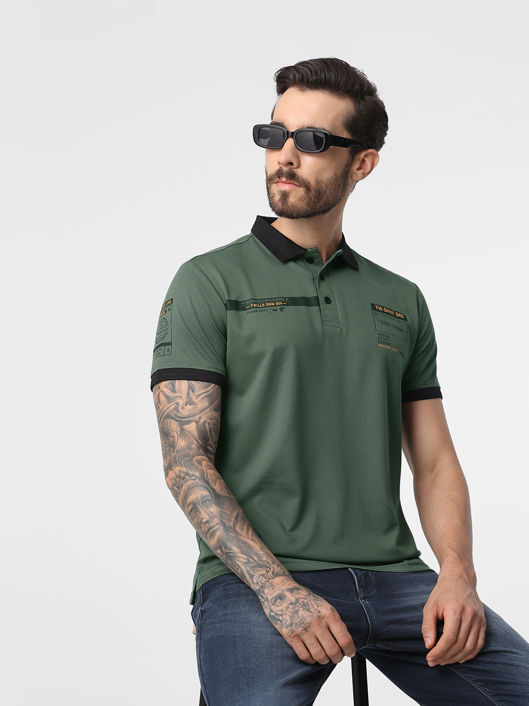 Men's Polo Printed Tshirt