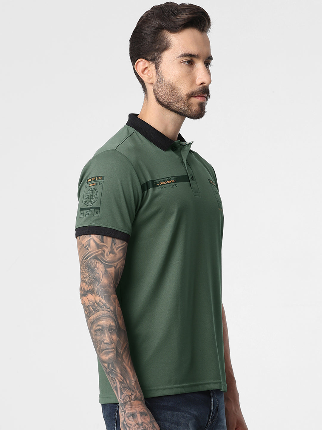 Men's Polo Printed Tshirt