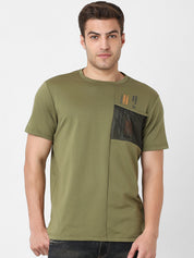 Men's Cut & Sew Round Neck Tshirt