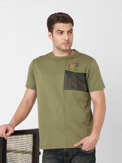 Men's Cut & Sew Round Neck Tshirt