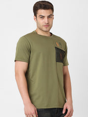 Men's Cut & Sew Round Neck Tshirt