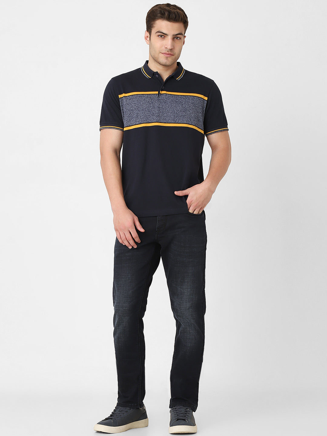 Men's Round Neck striper Tshirt