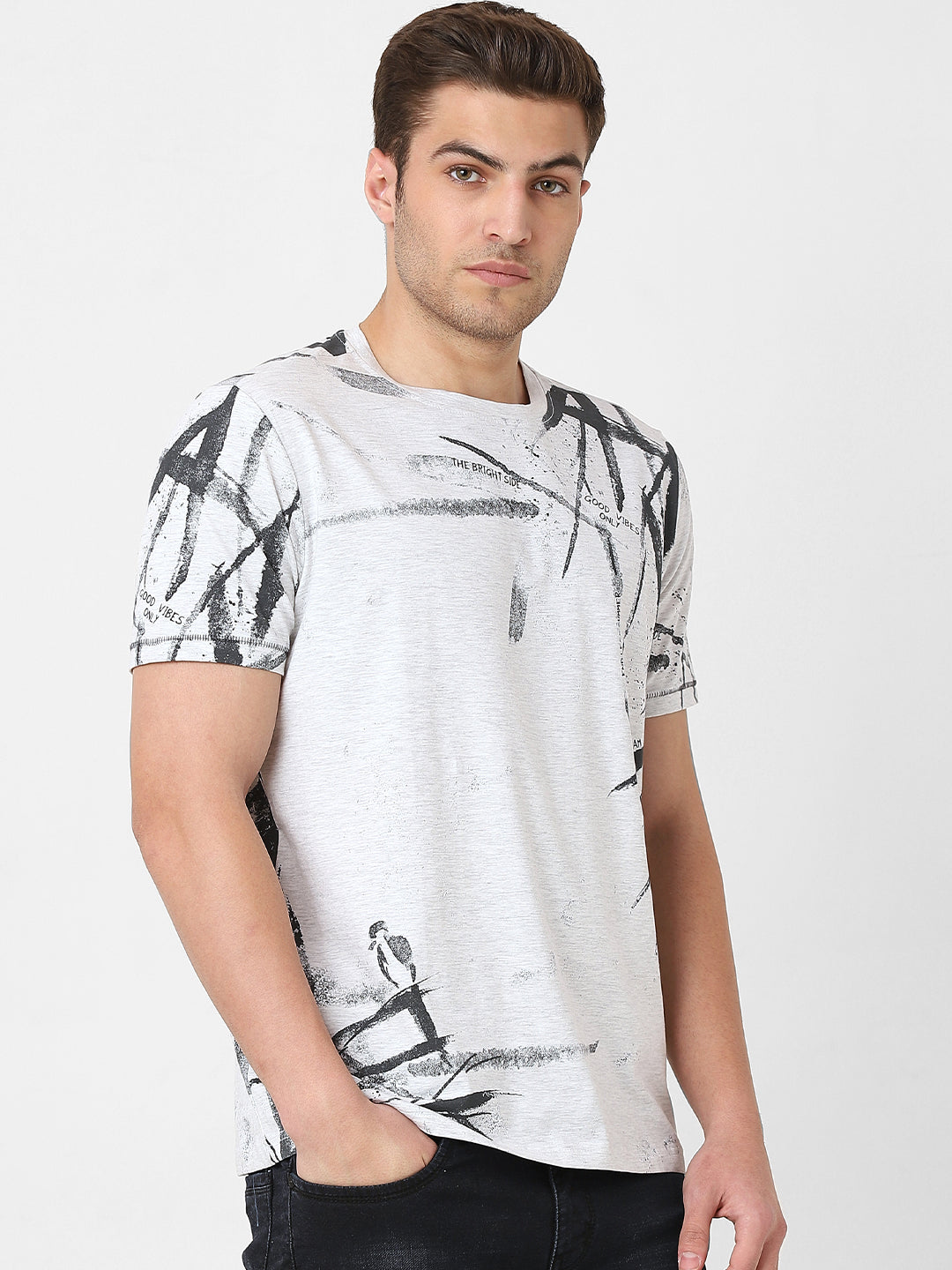 Men' Printed Half Sleeve Tshirt