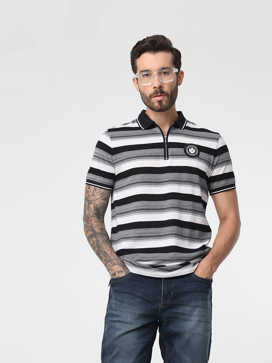 Men's striper Polo Tshirt