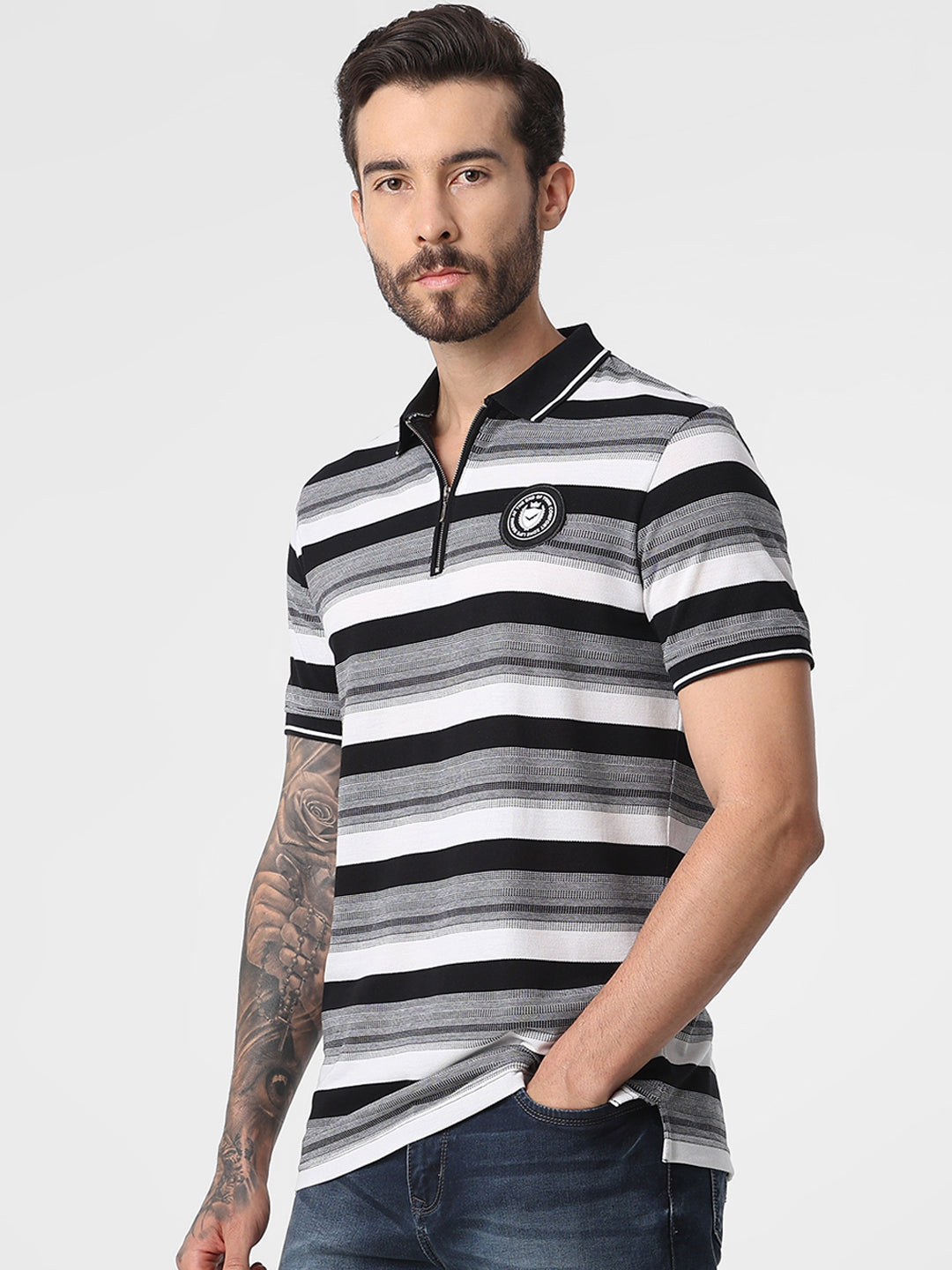 Men's striper Polo Tshirt