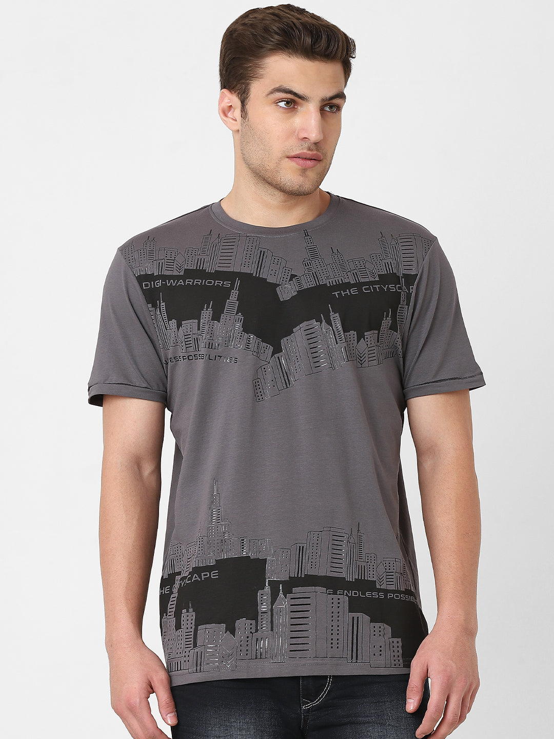 Men's Round Neck Printed Tshirt