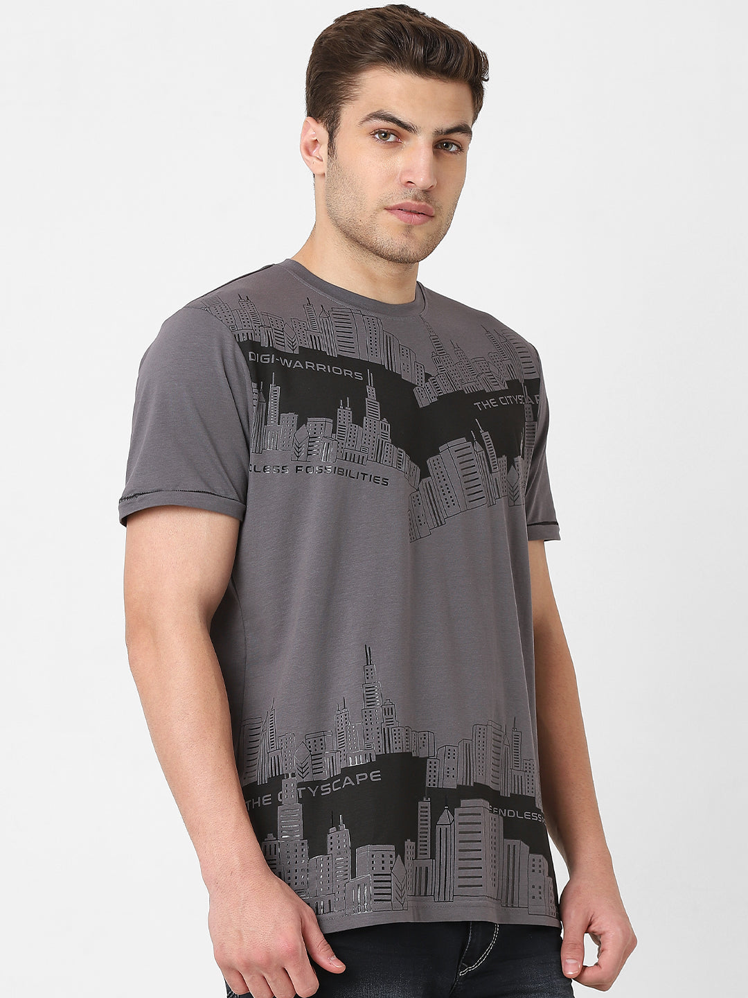 Men's Round Neck Printed Tshirt