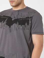 Men's Round Neck Printed Tshirt