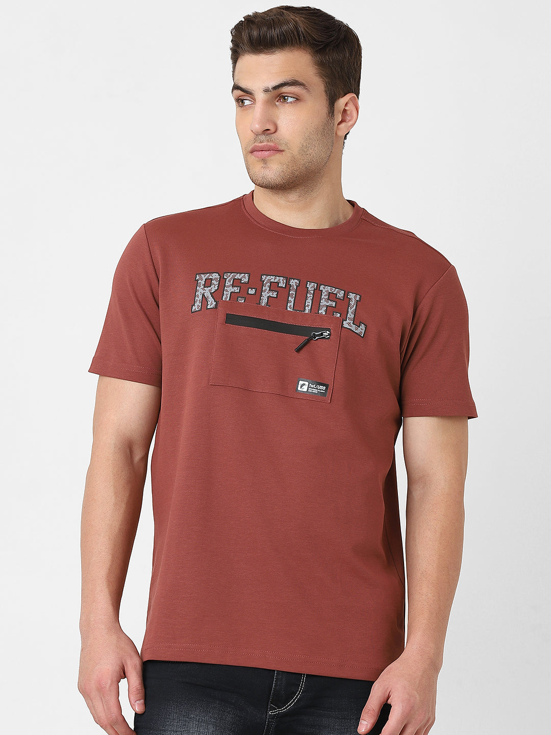 Men's Cut & Sew Round Neck Tshirt
