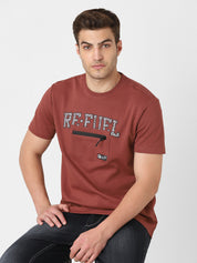 Men's Cut & Sew Round Neck Tshirt