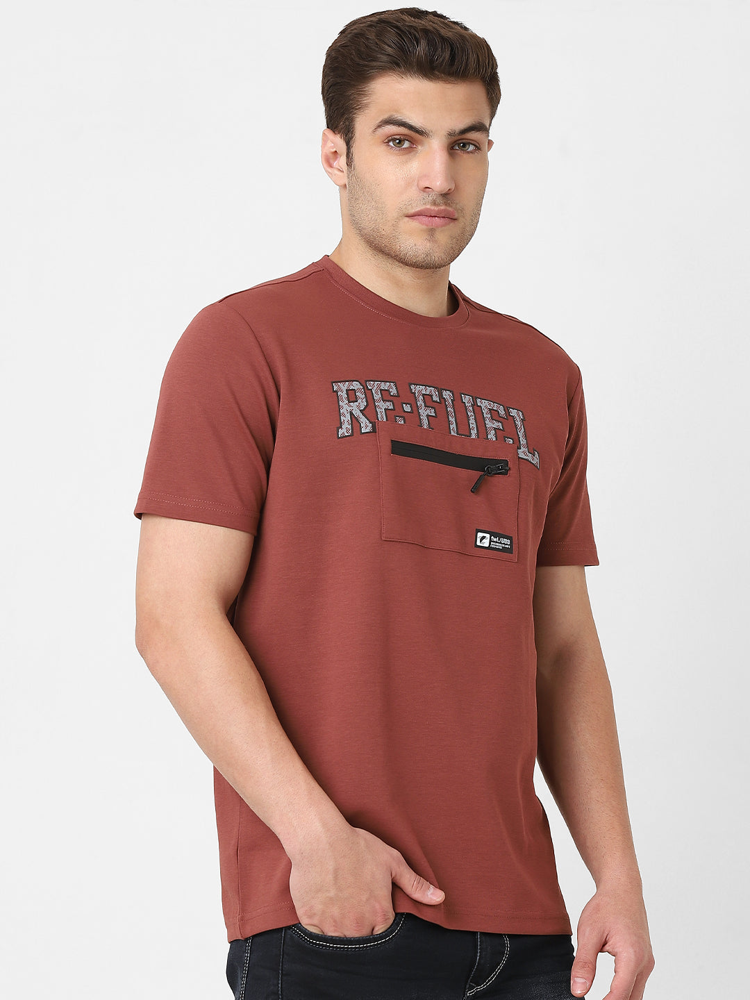 Men's Cut & Sew Round Neck Tshirt