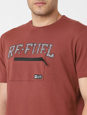 Men's Cut & Sew Round Neck Tshirt