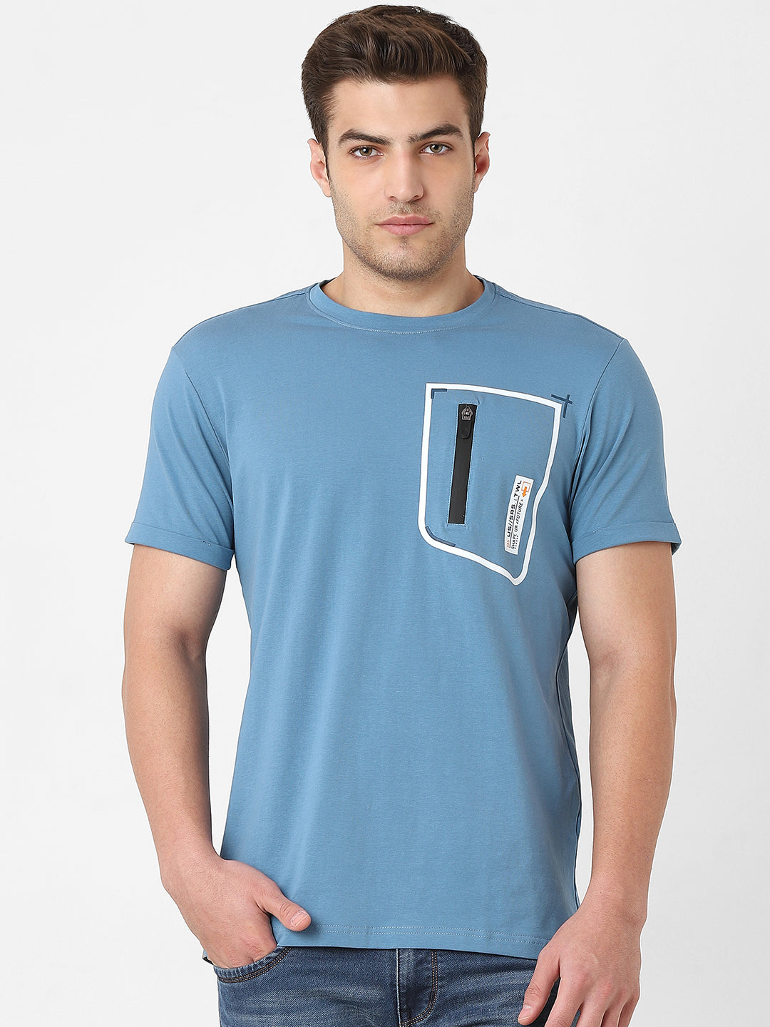 Men's Cut & Sew Round Neck Tshirt