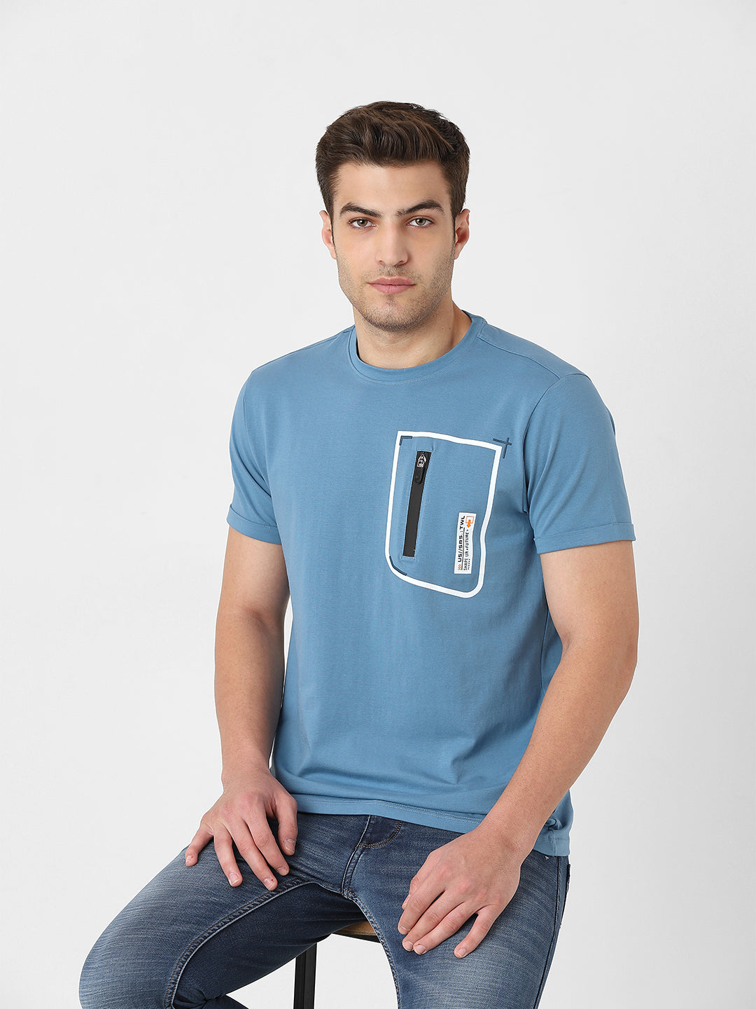 Men's Cut & Sew Round Neck Tshirt