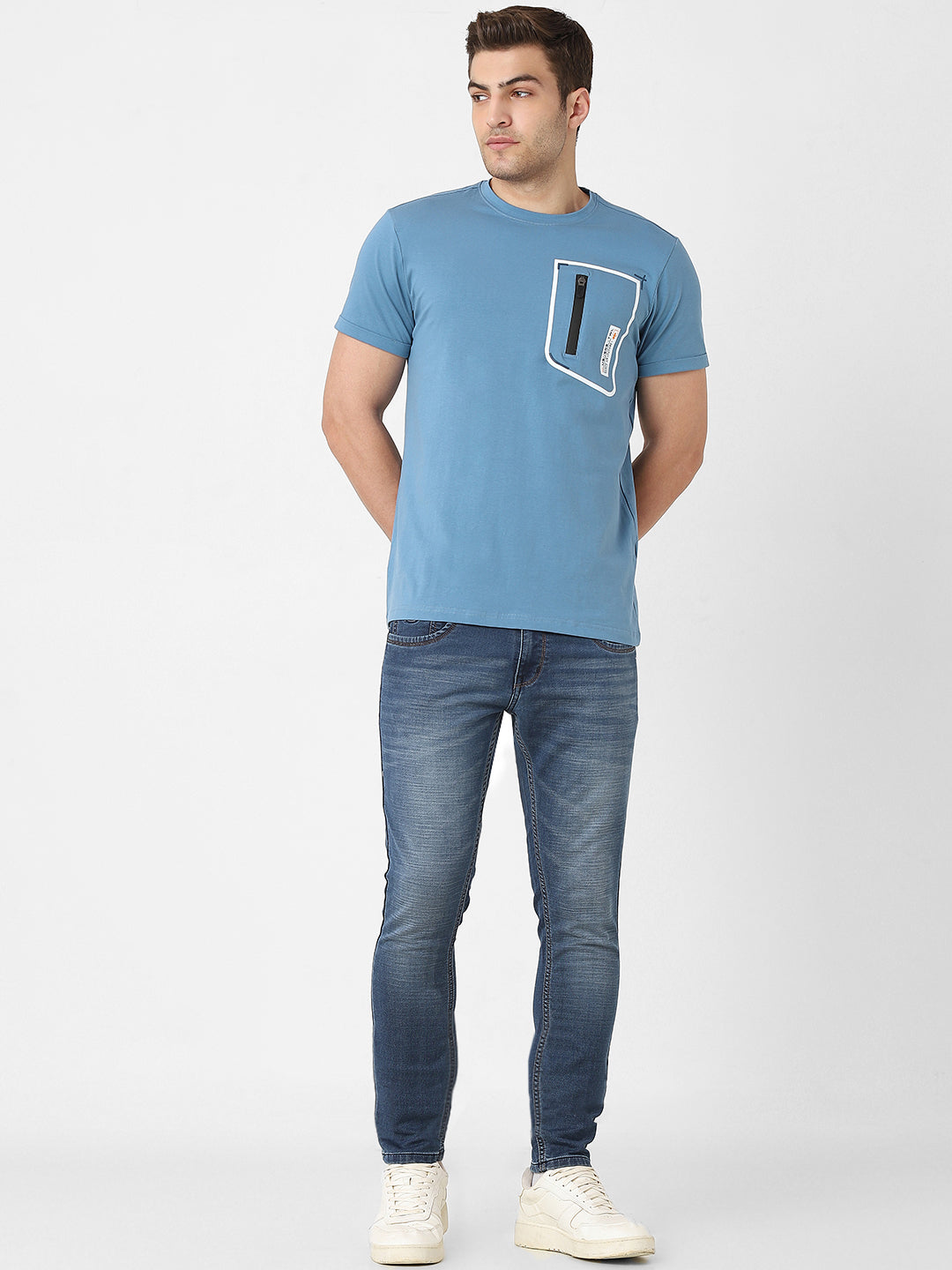 Men's Cut & Sew Round Neck Tshirt