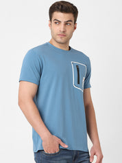 Men's Cut & Sew Round Neck Tshirt