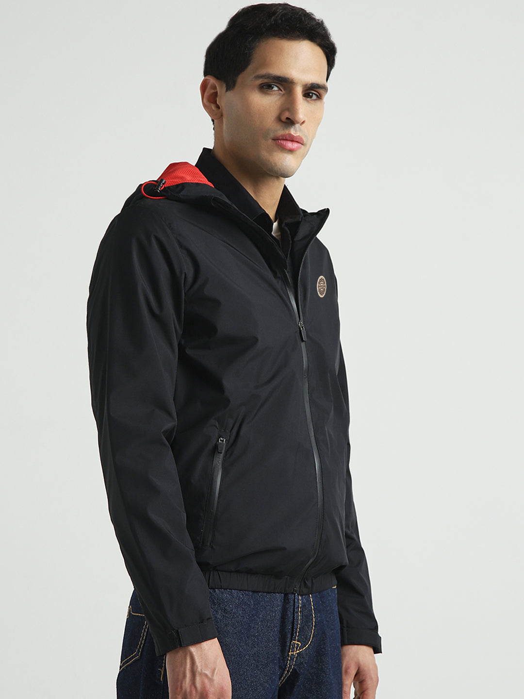 Men's Black Hooded Jacket