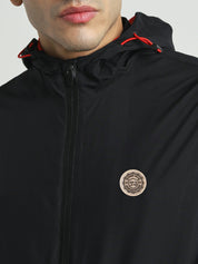 Men's Black Hooded Jacket