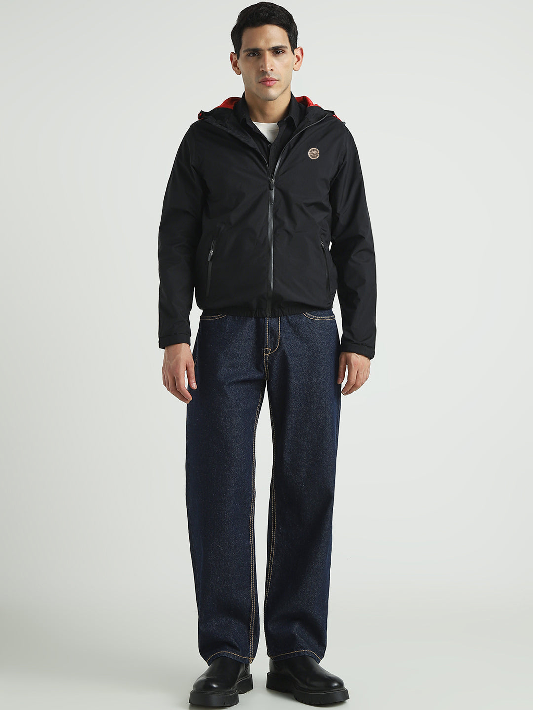 Men's Black Hooded Jacket