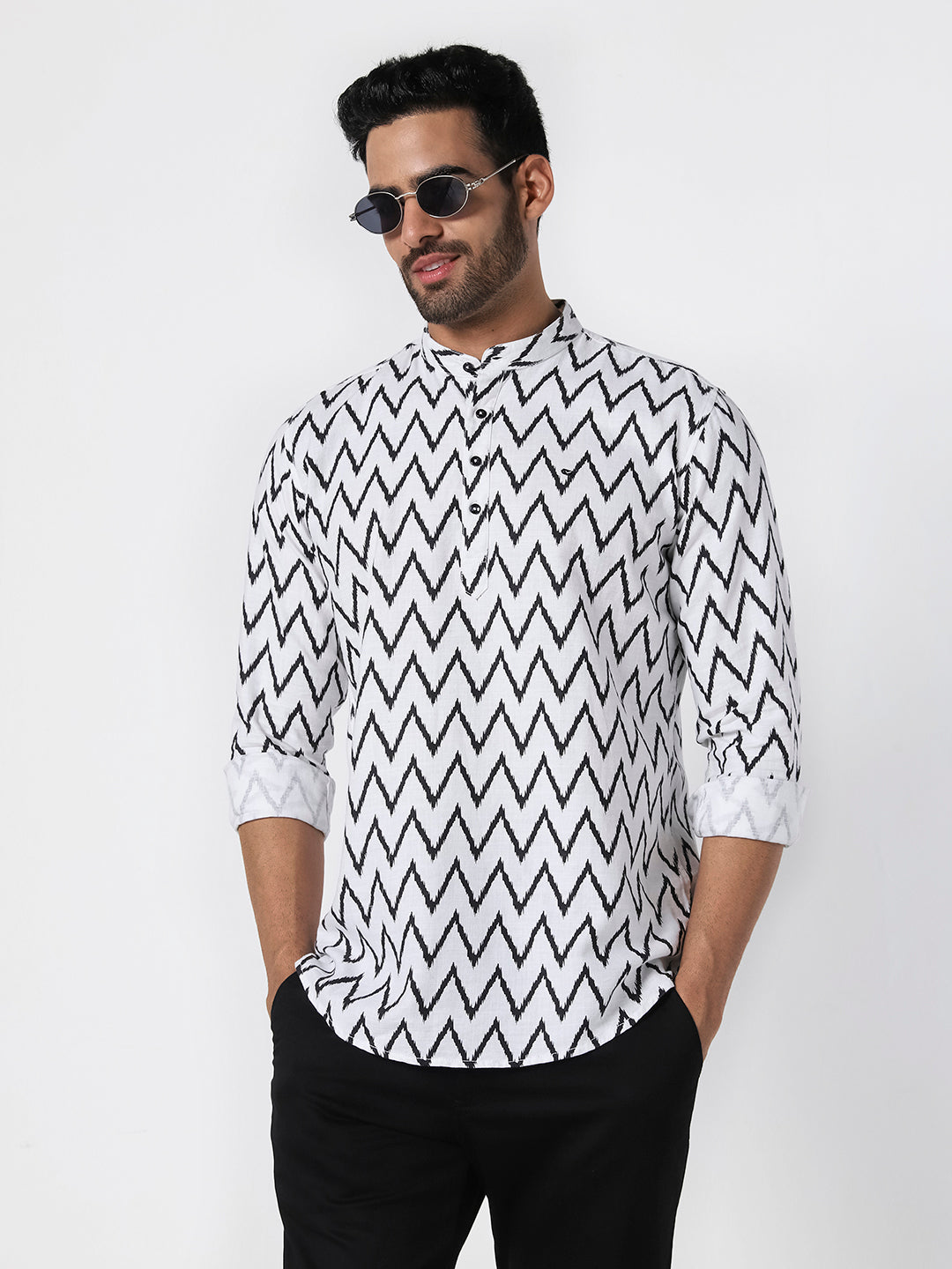 Men Regular Fit Printed Kurta Shirt