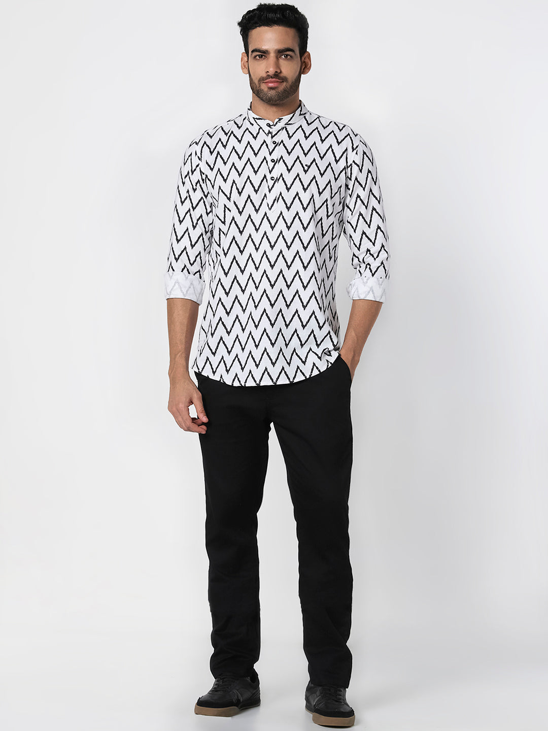 Men Regular Fit Printed Kurta Shirt