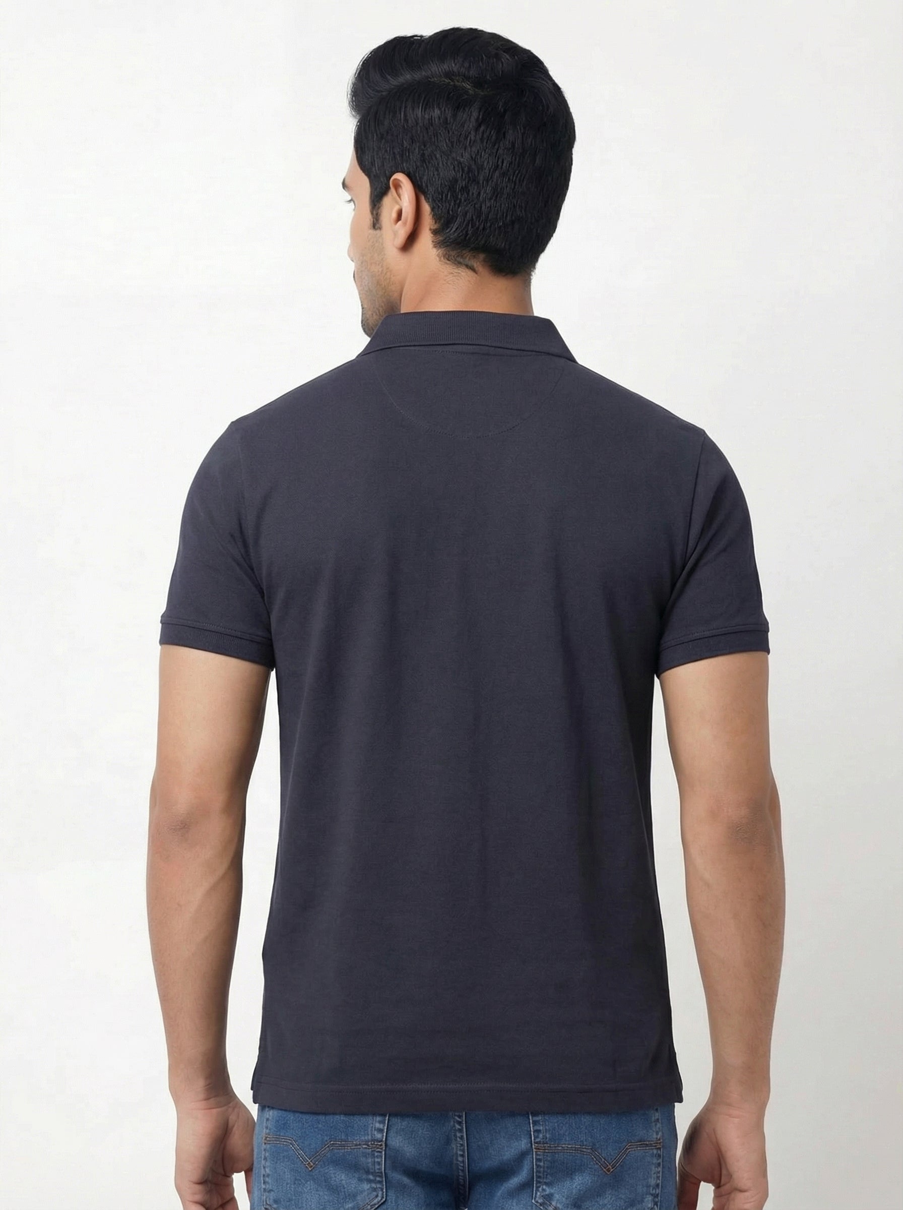 Men Regular Fit Johnny Collar Solid T-Shirt