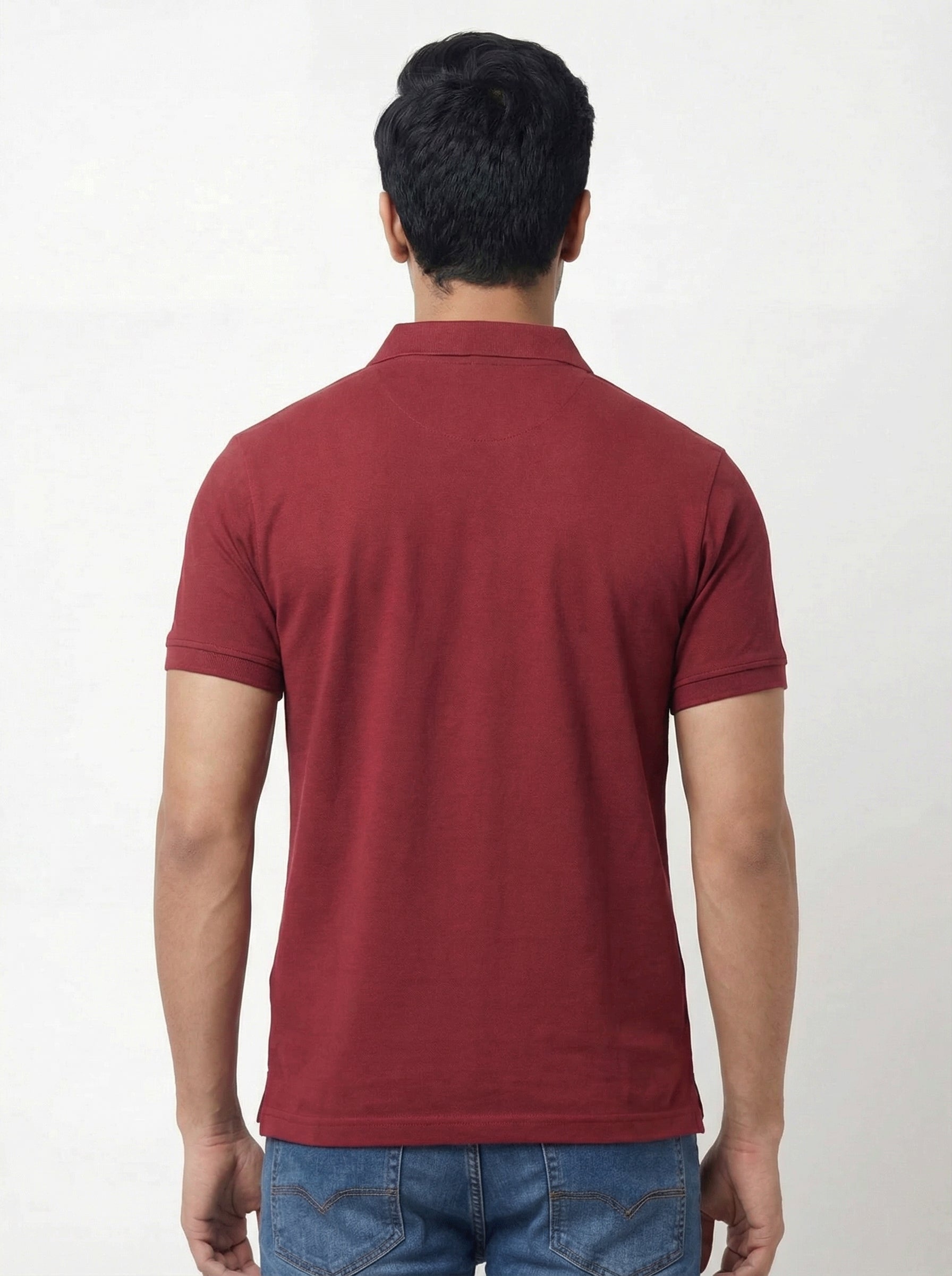 Men Regular Fit Johnny Collar Solid T-Shirt