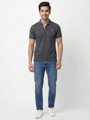 Men Regular Fit Johnny Collar Solid T-Shirt