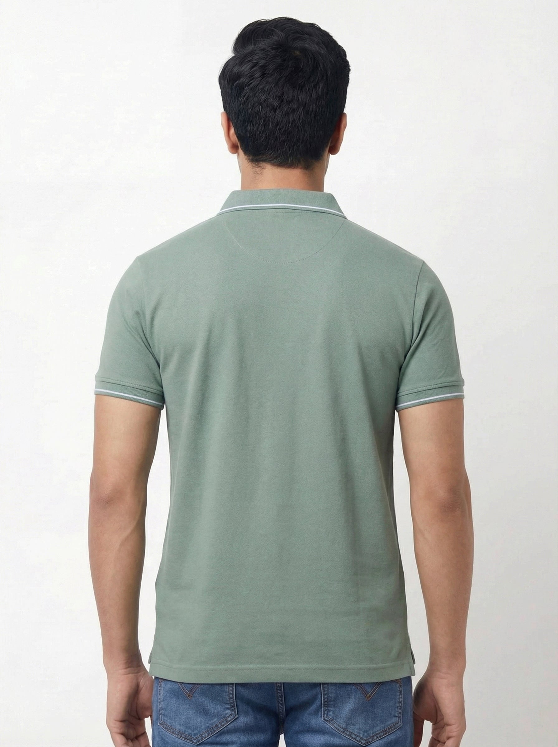 Men Regular Fit Johnny Collar Solid T-Shirt