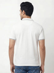 Men Regular Fit Johnny Collar Solid T-Shirt