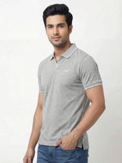 Men Regular Fit Johnny Collar Solid T-Shirt