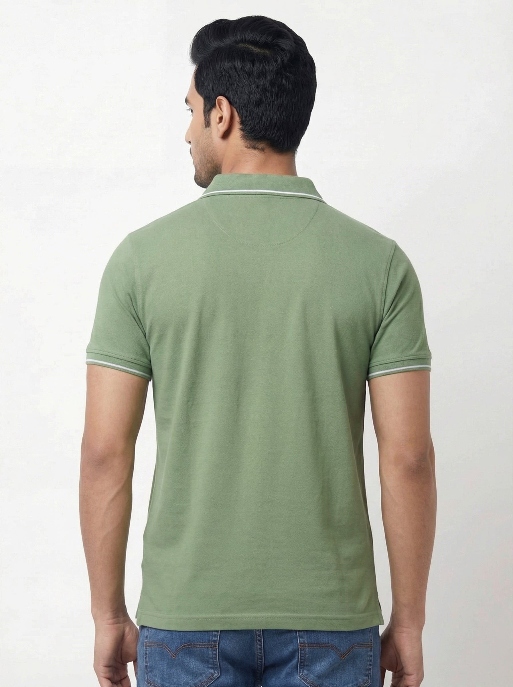 Men Regular Fit Johnny Collar Solid T-Shirt