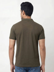 Men Regular Fit Johnny Collar Solid T-Shirt