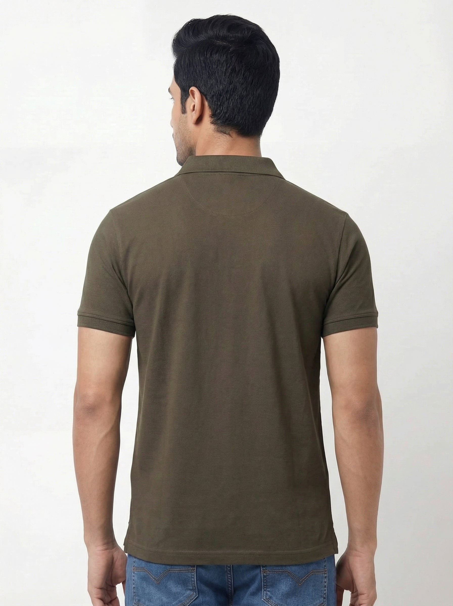 Men Regular Fit Johnny Collar Solid T-Shirt