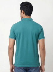 Men Regular Fit Johnny Collar Solid T-Shirt