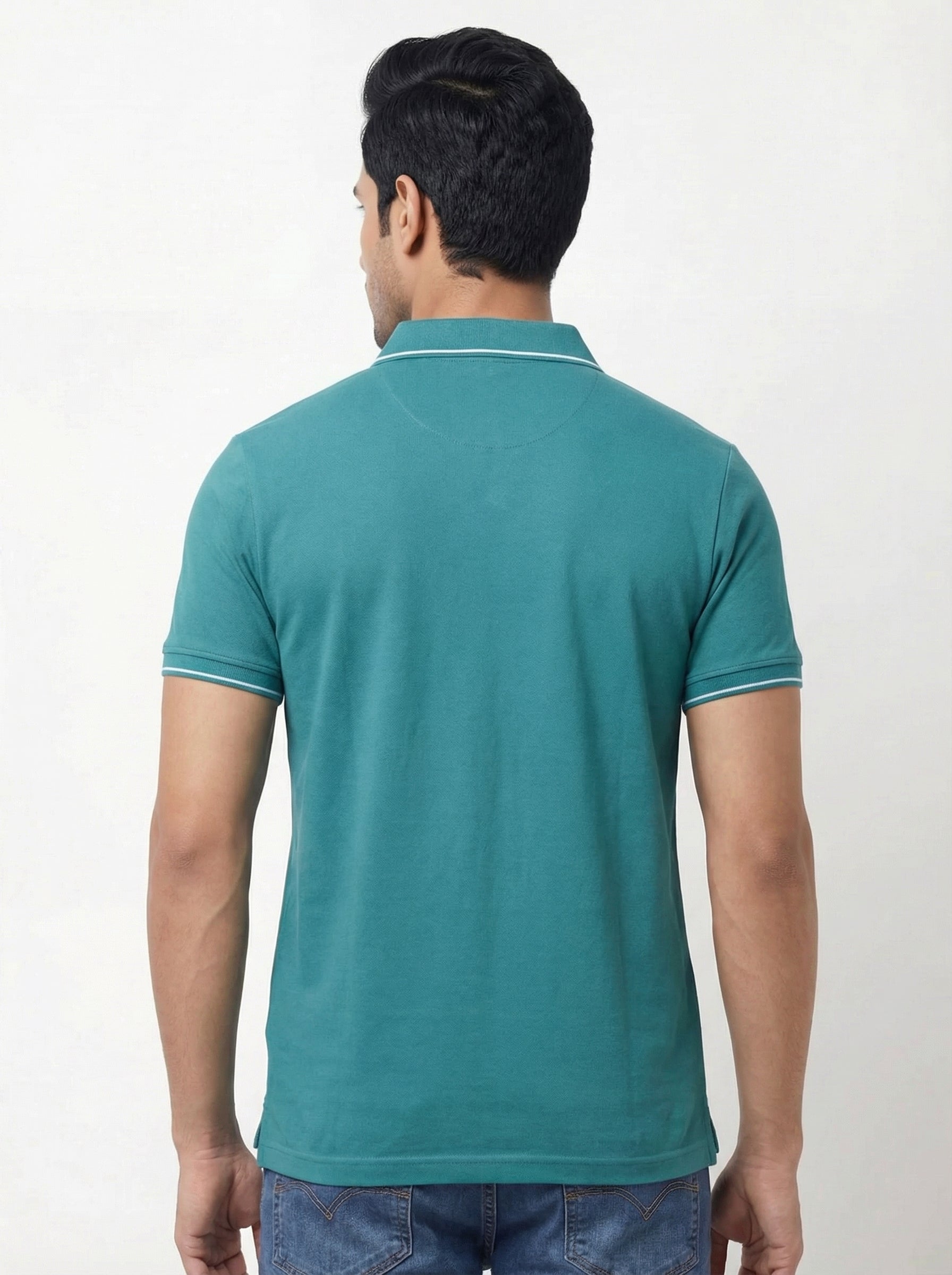 Men Regular Fit Johnny Collar Solid T-Shirt