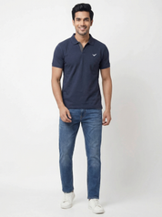 Men Regular Fit Johnny Collar Solid T-Shirt