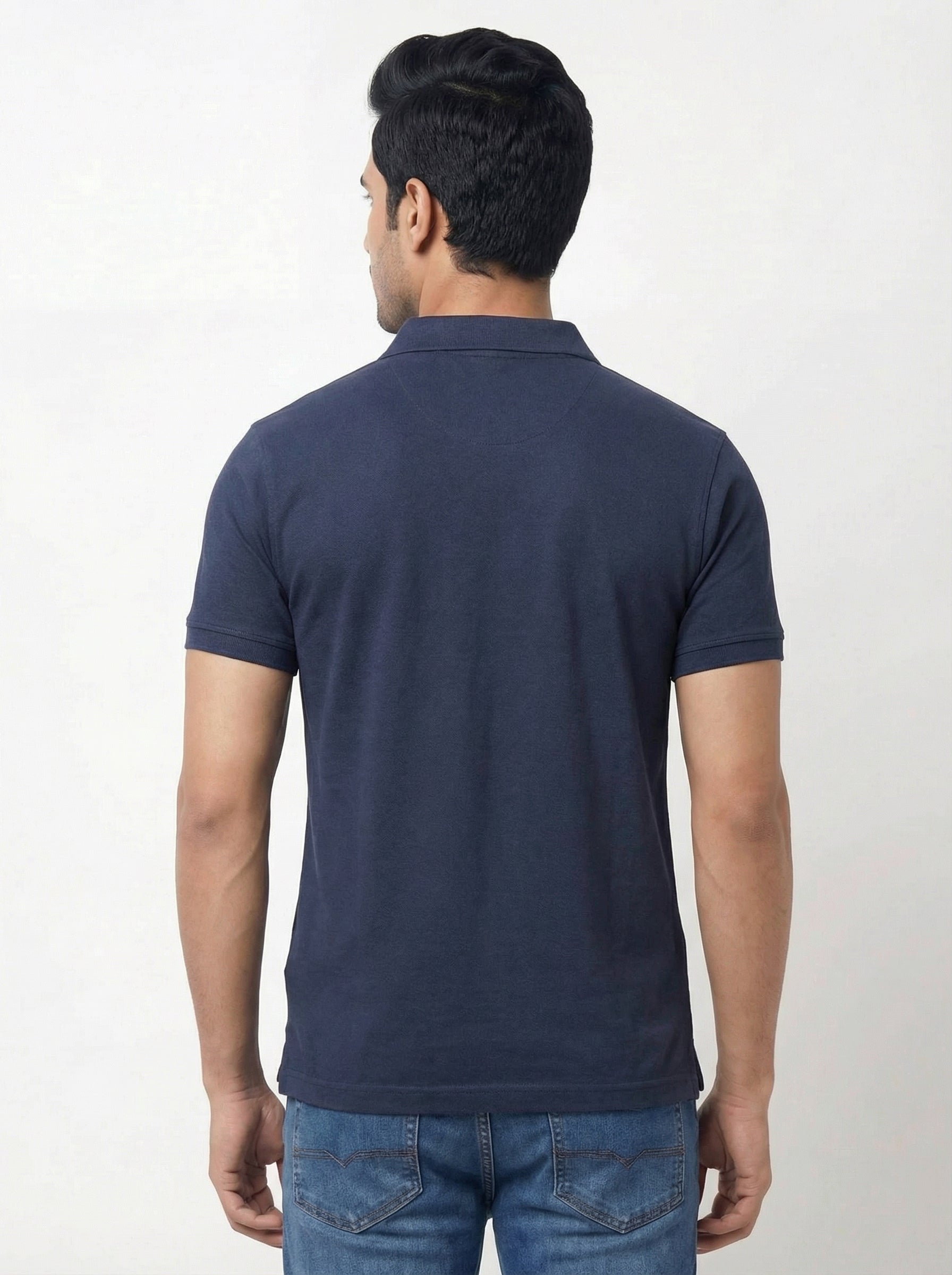 Men Regular Fit Johnny Collar Solid T-Shirt